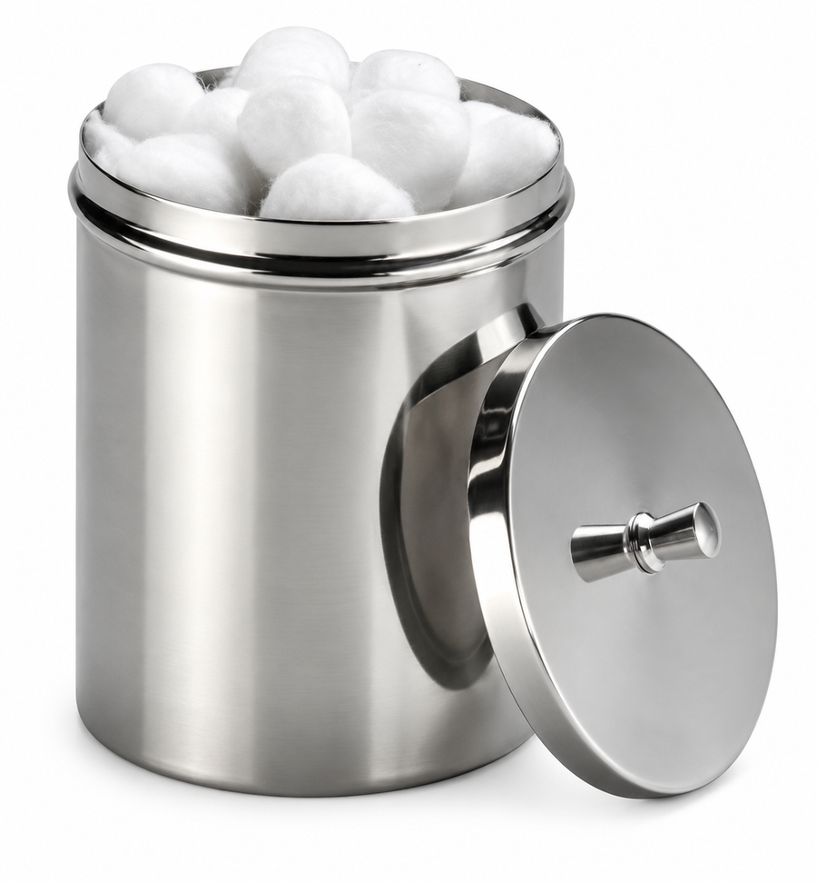 Boîte à Coton en Inox